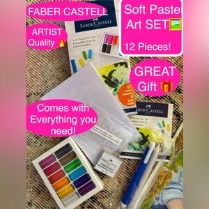 NWT🔥FABER Casteel Artist Quality Soft Pastel set🎨 12 Half Sticks & Bonus Items🖼️